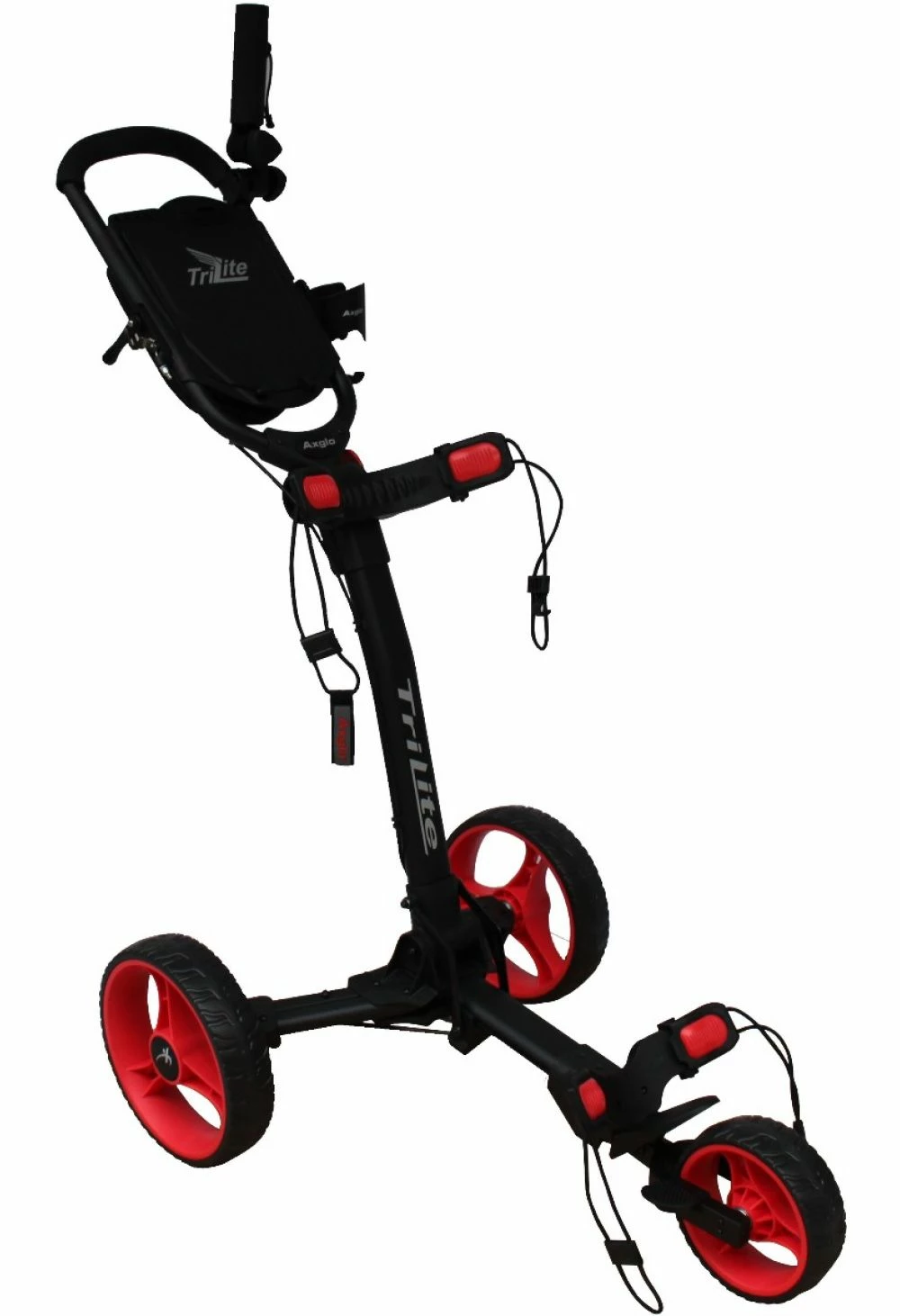 Axglo TriLite 3 Wheel Golf Trolley | Black/Red - Image 2