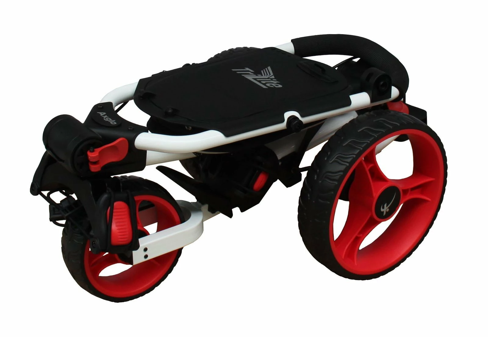 Axglo TriLite 3 Wheel Golf Trolley | White/Red - Image 2