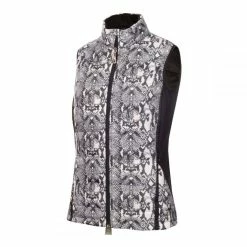Green Lamb Ladies Giselle Printed Quilted Golf Gilet AG21899