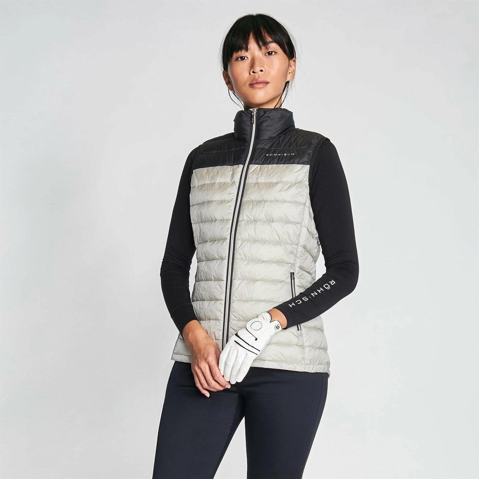 Rohnisch Ladies Shine Light Down Golf Vest 110400 Ash - Image 2